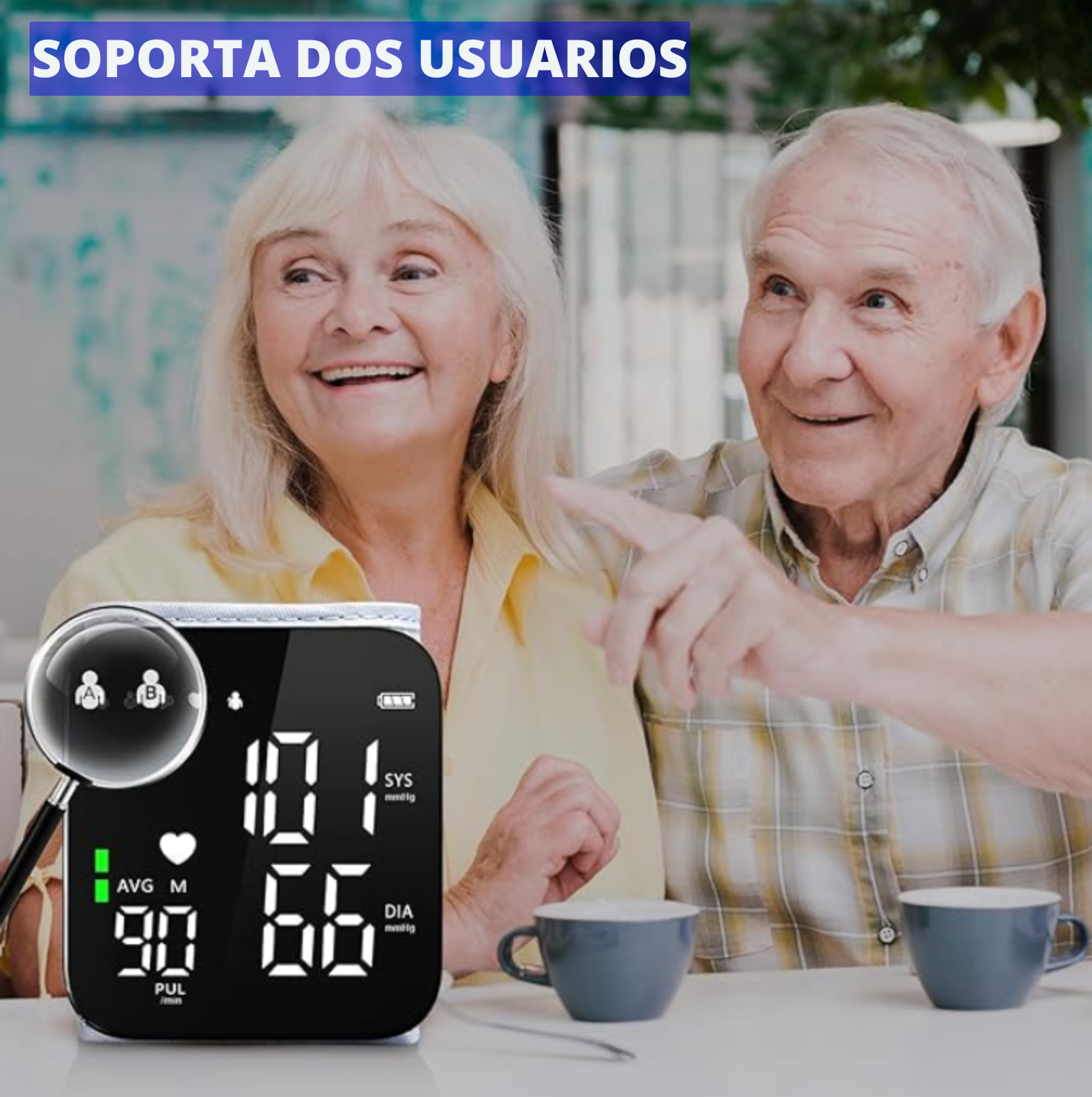 MONITOR DE PRESIÓN ARTERIAL DE MUÑECA RECARGABLE DIGITAL AUTOMÁTICO