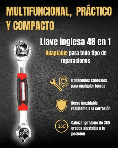LLAVE INGLESA MULTIFUNCIONAL 48 EN 1